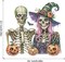 Diamond Art Painting Pendant – 5D Halloween Skull & Pumpkin Hanging Kit (24.1 x 23.1 cm)